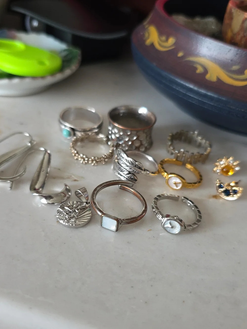 Rings Earrings And A Pendant